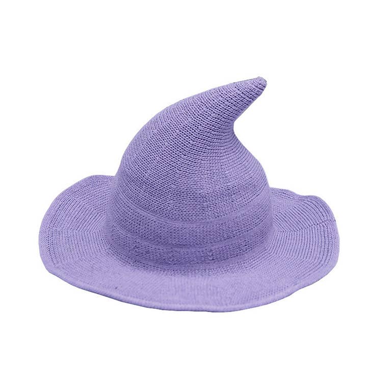 DOUBLJU - Wholesale Cloche Hat - Women's - Foldable Knit Witch Hat for Halloween with Pointed Top6