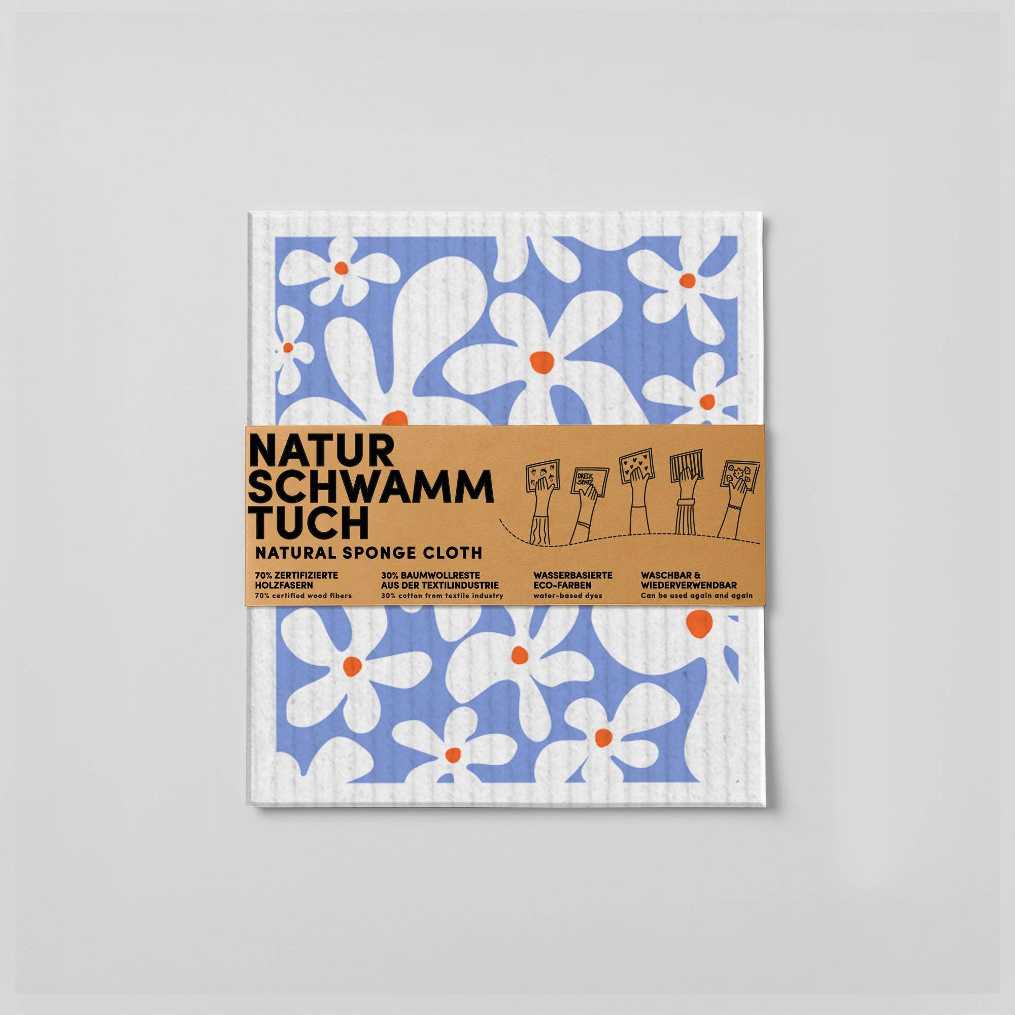 Naturbedacht - Wholesale Dishcloth - Sponge cloth - Flowers - No. 5