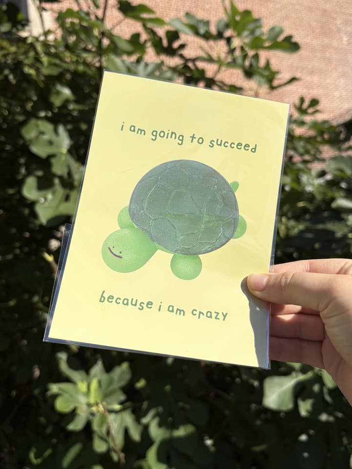 Motivational Turtle Art Print (5 x 7) for wholesale by megoogs draws