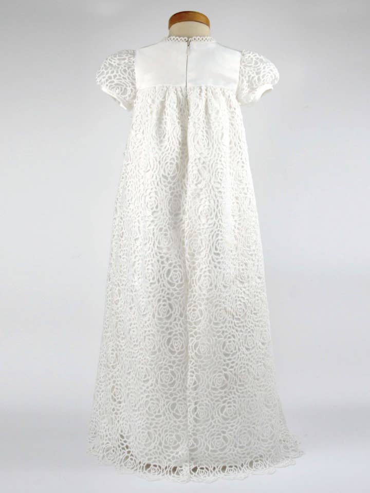 The Heritage Collections - Wholesale Dress - Baby - Ruby - Traditional Long Lace Christening Robe2