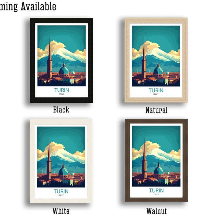 InkNPrintz – wholesale Art print – Turin Italy Travel Poster Turin7