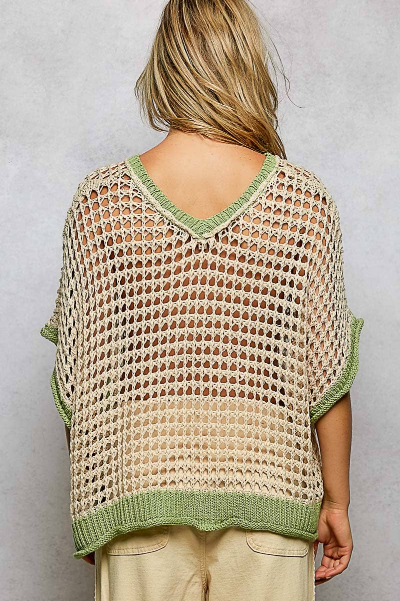 Pol Clothing - Wholesale Knit Top - Women's - Round Neck Sleeveless Floral Thin Sweater Top SALE20