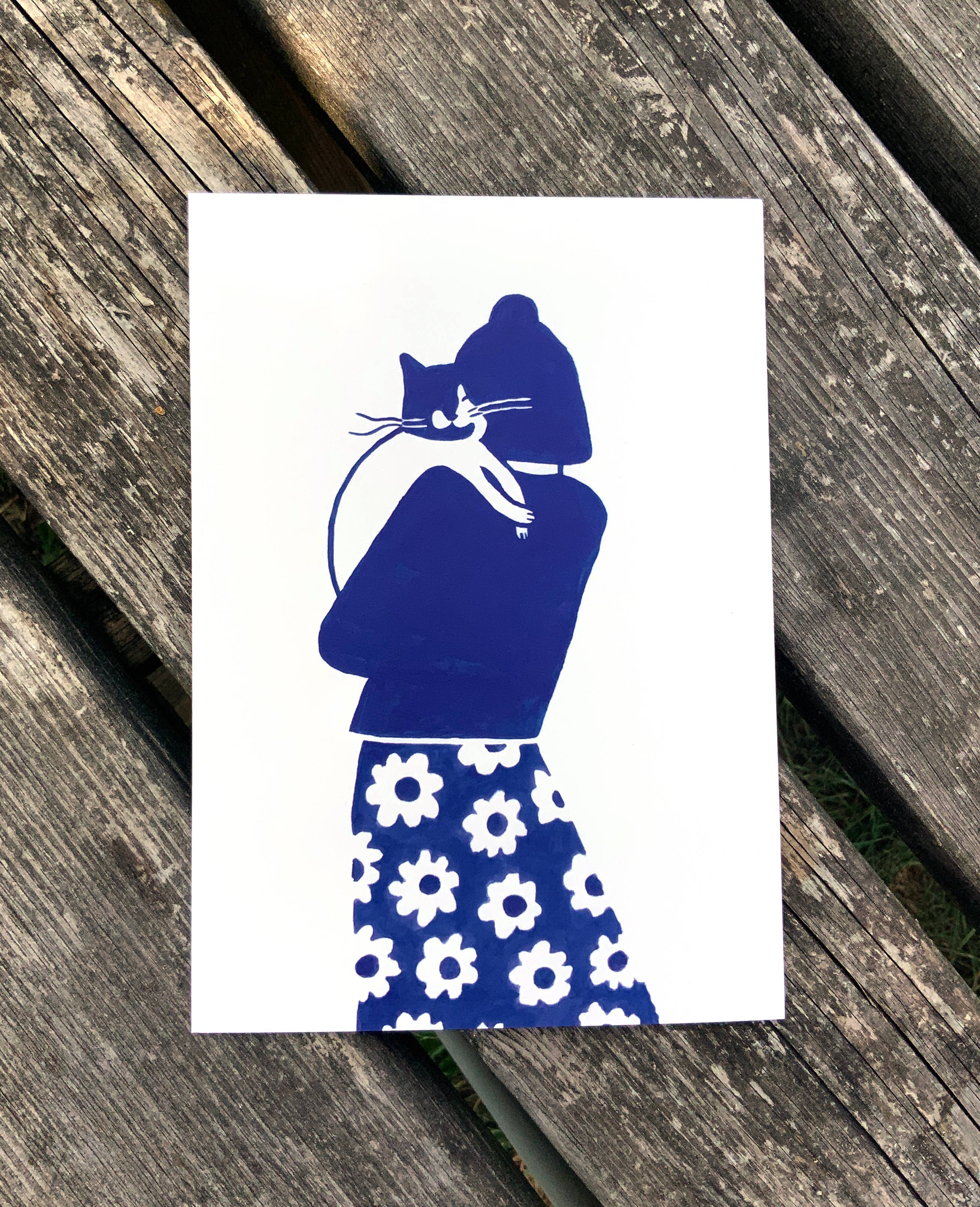 Atelier Titi Ellen de Bruijn - Vendita all'ingrosso Stampa artistica - Una donna e il suo prezioso gatto4