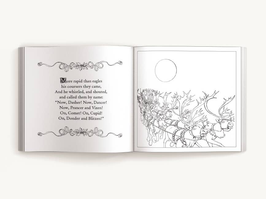 HarperCollins Focus - Wholesale Coloring & Activity Book - Adult - The Night Before Christmas Coloring Book (Classic Edition)3