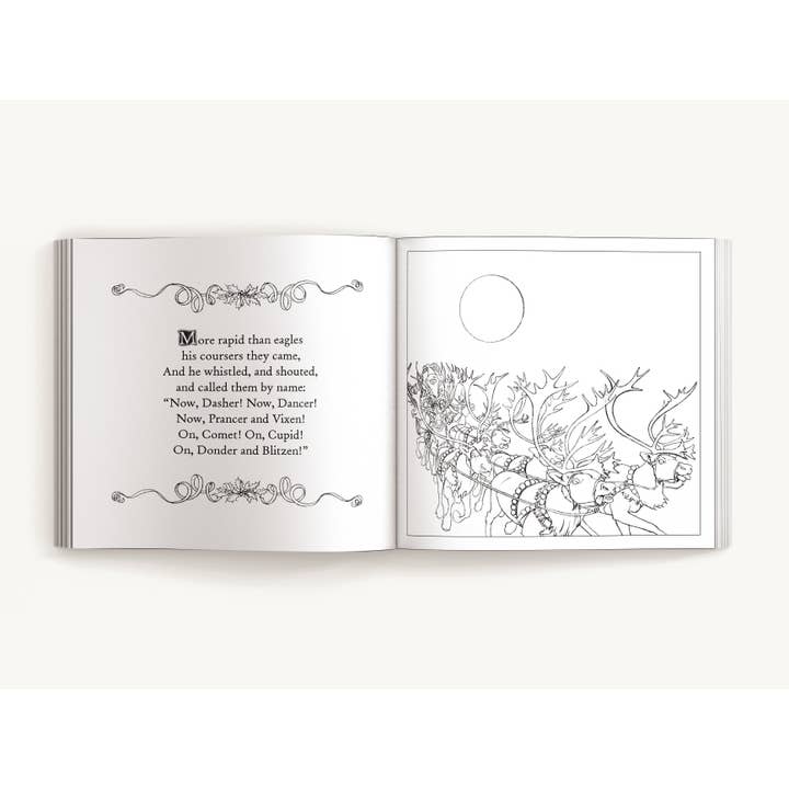 HarperCollins Focus - Wholesale Coloring & Activity Book - Adult - The Night Before Christmas Coloring Book (Classic Edition)3