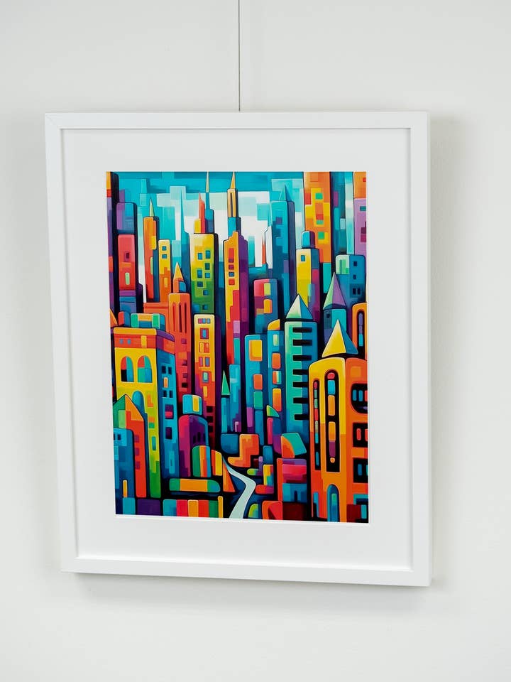 Abstract Art 8x10 Fine Art Print Cityscape for wholesale by Photo to Canvas