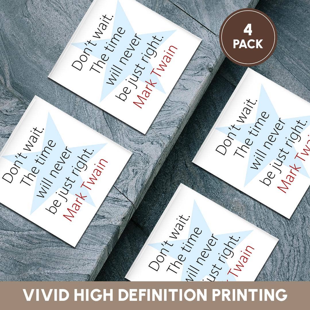 3dRose - Wholesale Coasters - 3dRose, Mark Twain Quotes - Do not wait, Coaster5