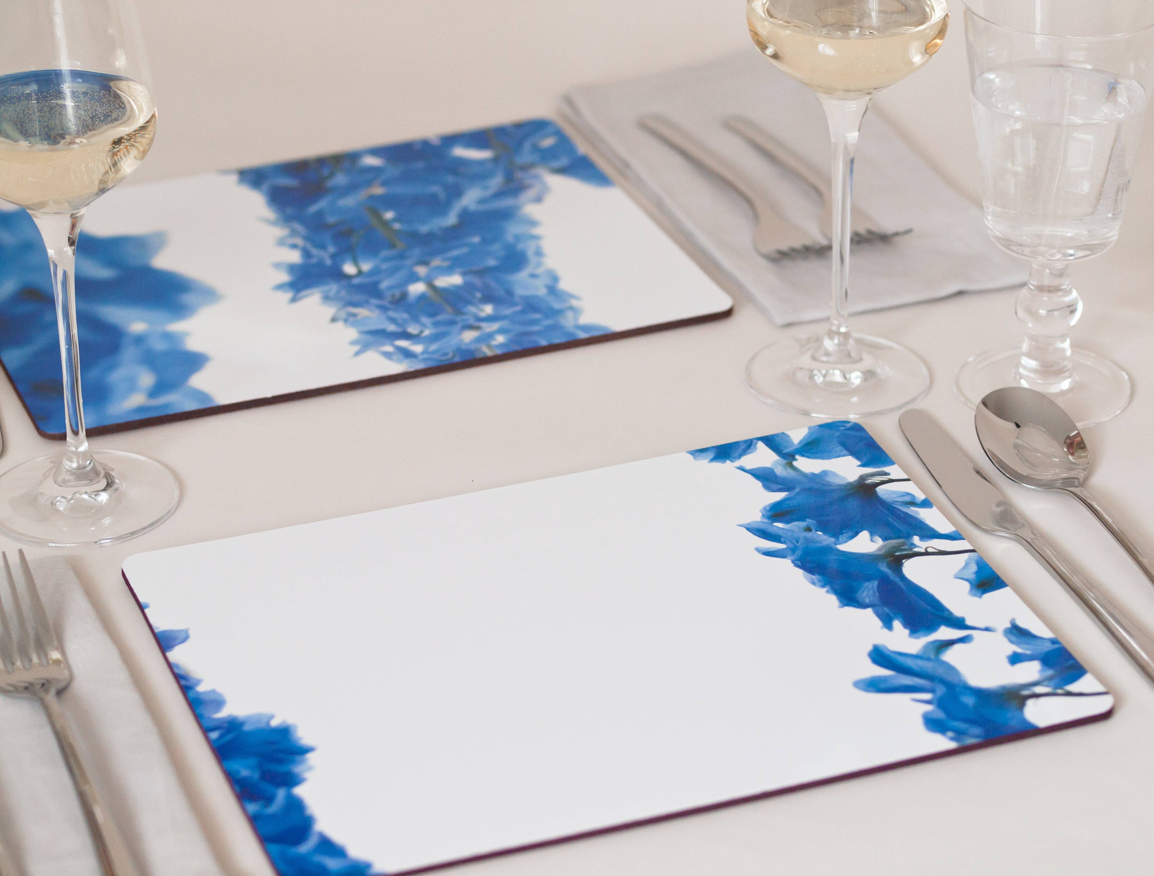 Gregory Dennis Design - Wholesale Placemat - 6 Floral Placemats - Delphinium8
