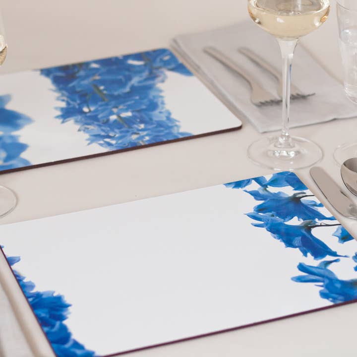 Gregory Dennis Design - Wholesale Placemat - 6 Floral Placemats - Delphinium8