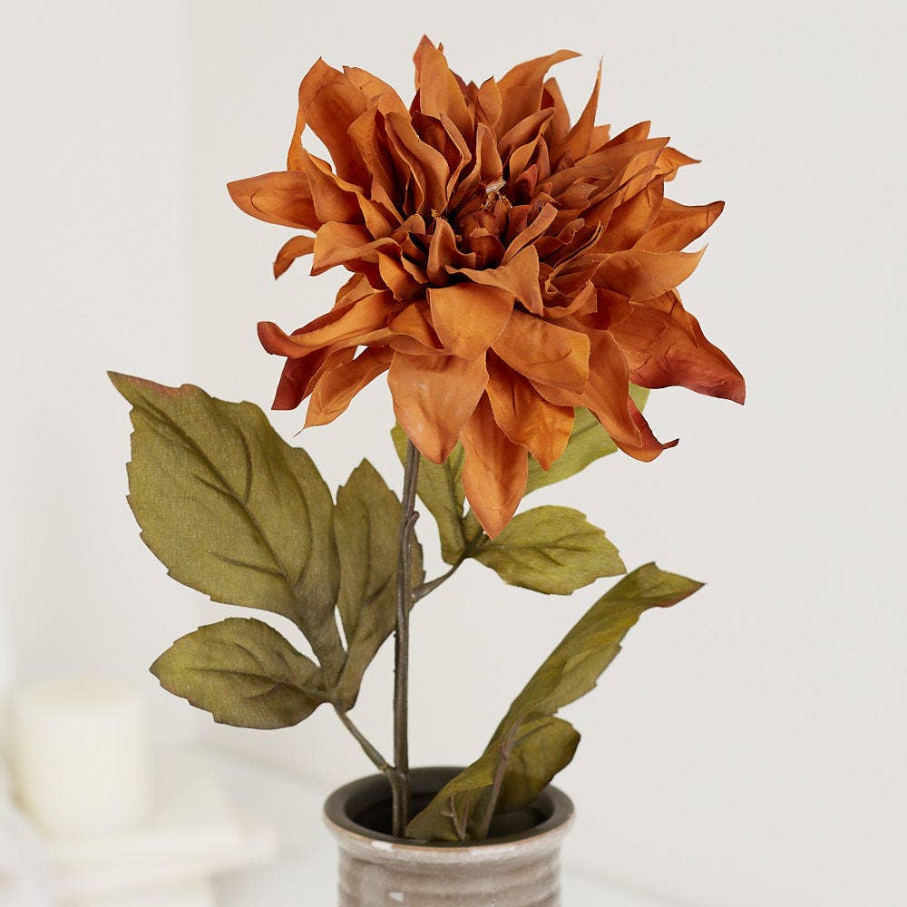 Factory Direct Craft - Wholesale Artificial flowers - 25"  Dahlia Artificial Flower Stem - Choose Color 2