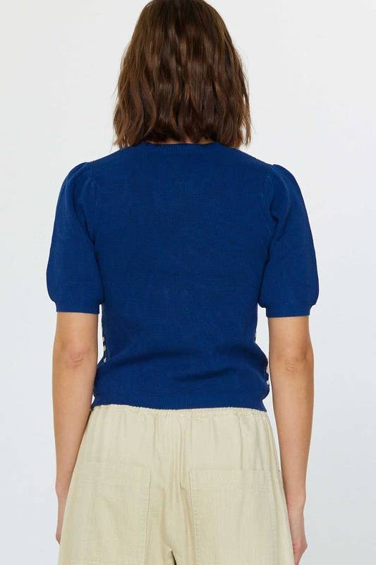 Current Air – Großhandel Strickoberteil – Damen – Abstraktes Muster Strickoberteil2