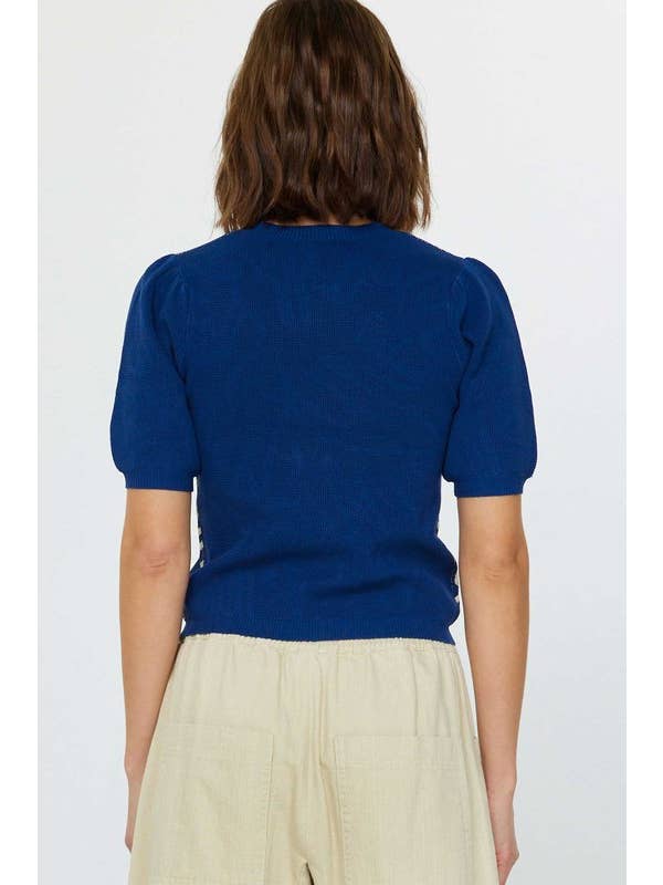 Current Air – Großhandel Strickoberteil – Damen – Abstraktes Muster Strickoberteil2