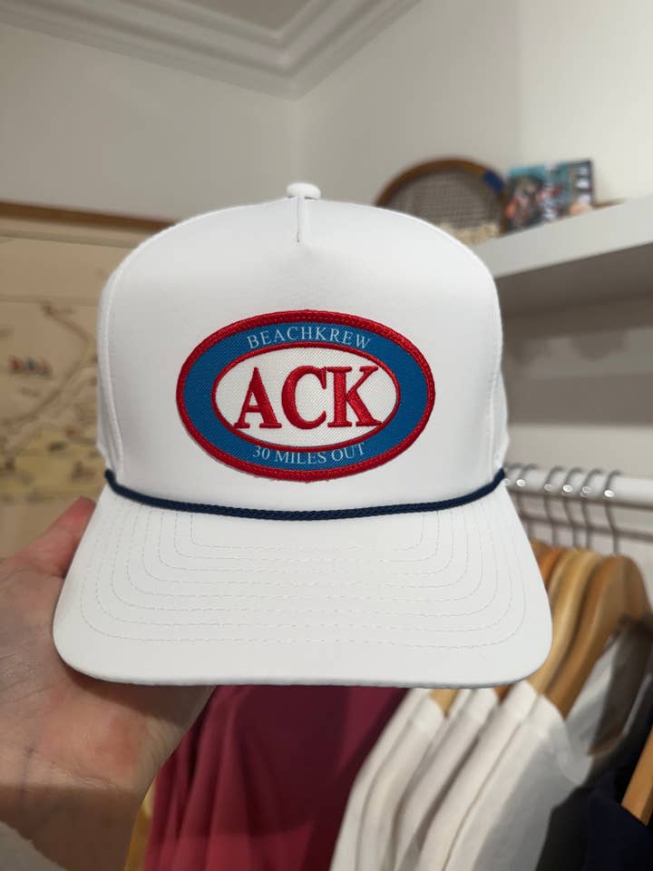 30 MILES OUT PATCH BOAT HAT - WHITE for wholesale by Beach Krew