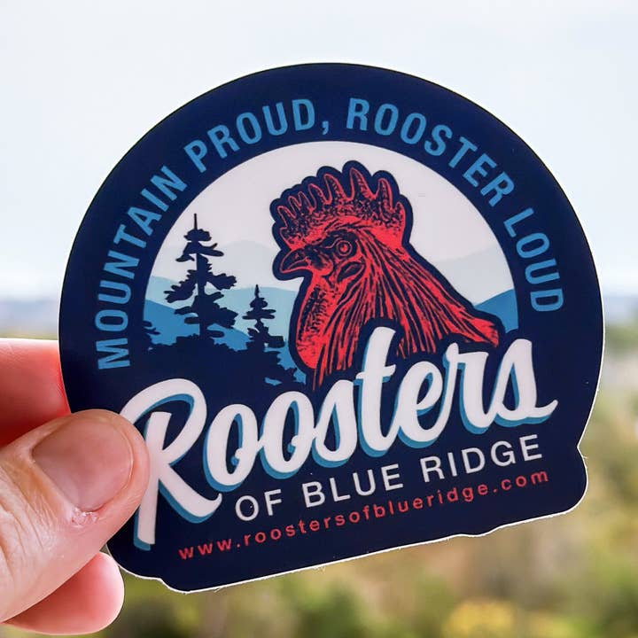 Ruckus Rooster Sticker for wholesale by Mountain City Apparel
