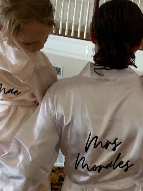 GiftsbyPR - Wholesale Robe - Women's - Champagne Silk Satin Bridesmaid Robe, Custom Satin Robe Gift20