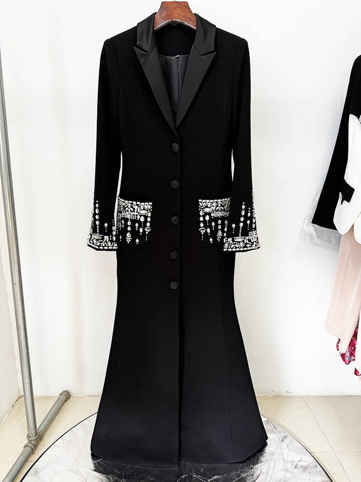 Productseeker - Wholesale Gown - Women's - DR0175L Beaded Collar Fishtail: Evening Chic