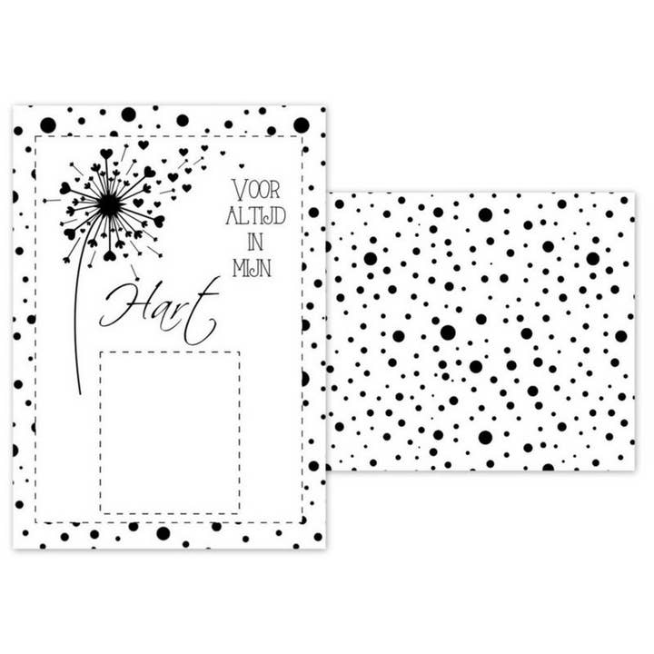 A6 card with text Forever in my heart, slot for photo. for wholesale by Marlijnpoppendijn