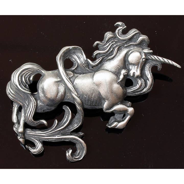 Einhorn-Brosche aus Zinn BRC127 für den Großhandel von Western Counties Wholesale