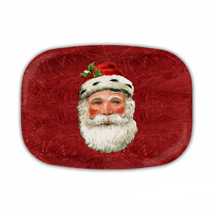 Santa Face on Vintage Red for wholesale by Marye-Kelley