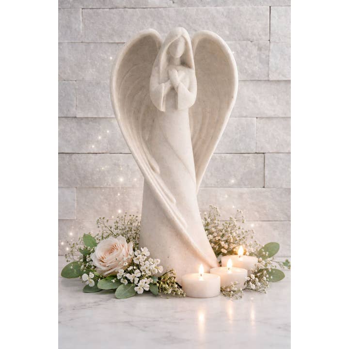 Statue d'ange commémorative pour cadeau de sympathie, célébration de la vie pour la vente par Loving Memories Gifts