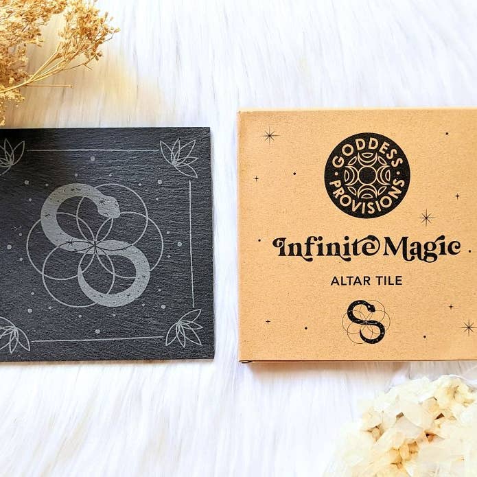 Goddess Provisions - Wholesale Meditation supplies - Infinite Magic Altar Tile - Slate, Ritual Tool, Altar, Spell6