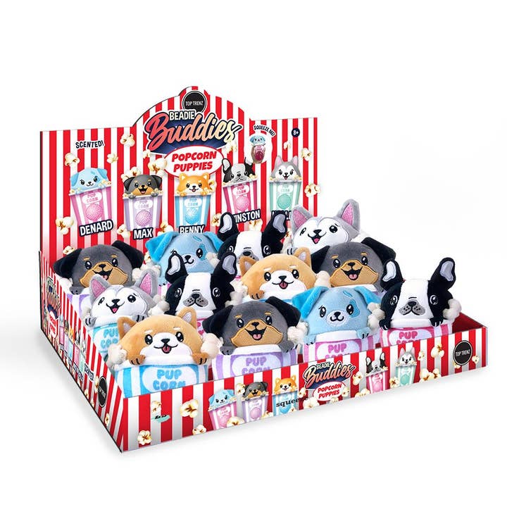 Top Trenz Inc - Wholesale Squishy Toy - Kids & Baby - Popcorn Puppies - Sensory Beadie Buddies Squishy Toy