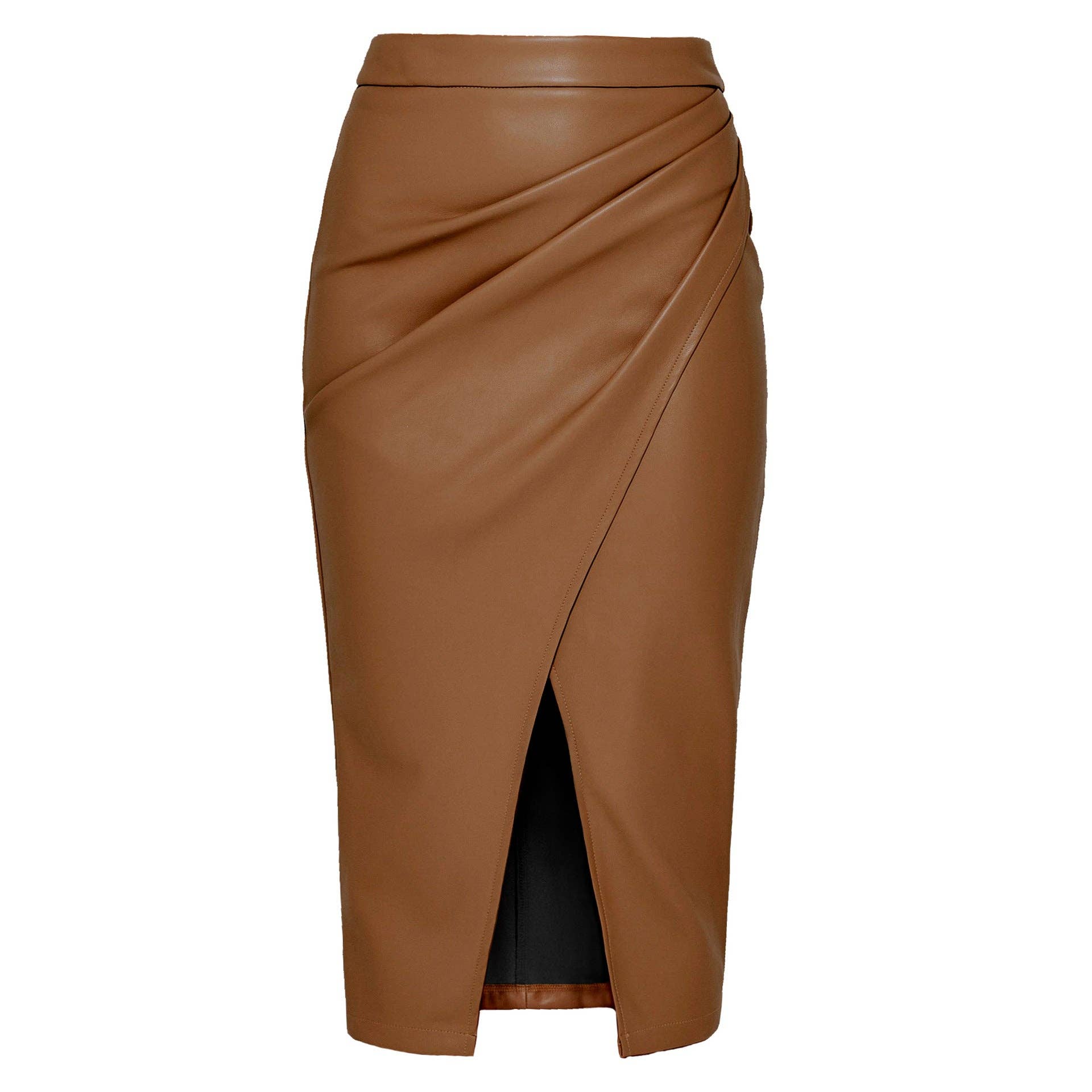 Masyal - Wholesale Skirt - Women's - Western Style High Waist Slit Skirt for Autumn/Winter1
