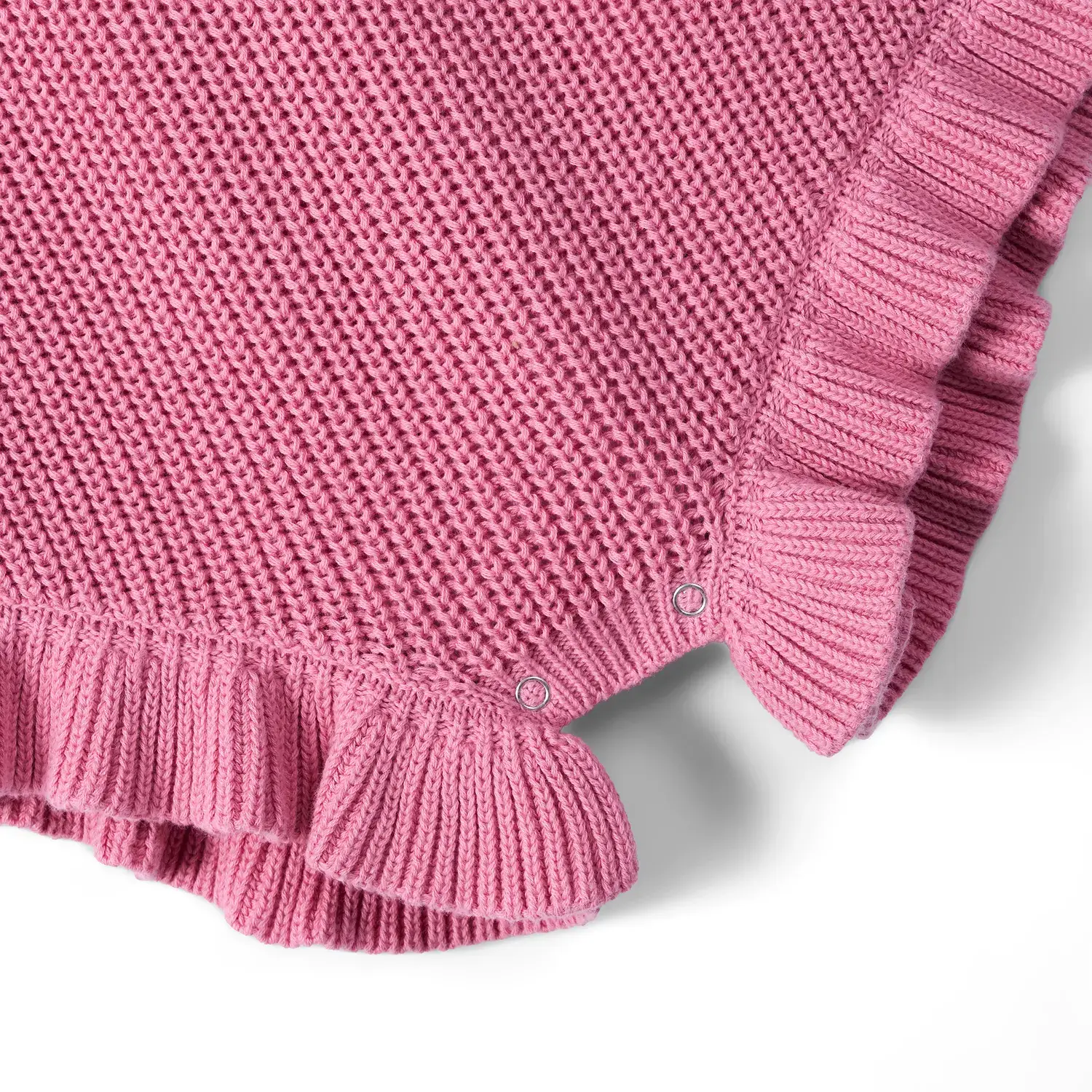 SwaddleAn - Wholesale Romper - Kids - 100% Cotton Ruffle Baby Girl Knit Romper 47