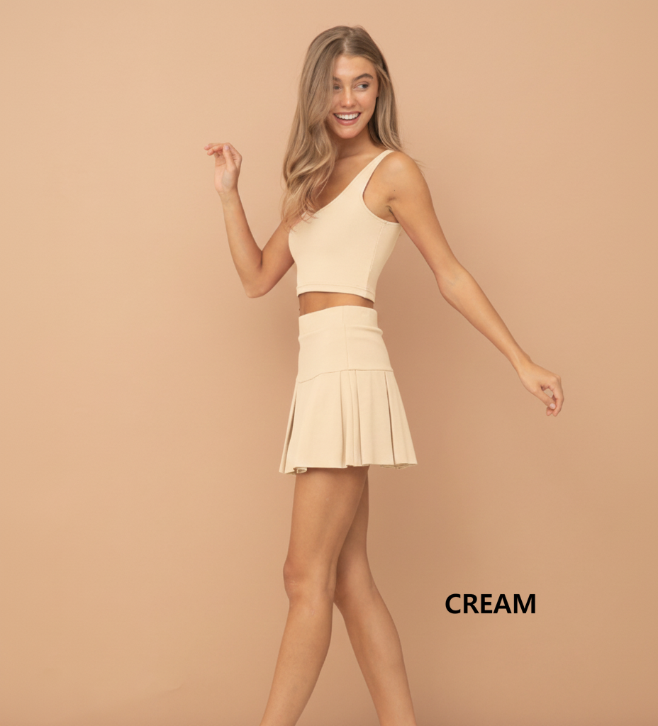 freeme - Wholesale Athletic Skirt - Women's - SUPER STRETCHY PONTE MINI TENNIS SKIRT(ST#FRSK1126N)3