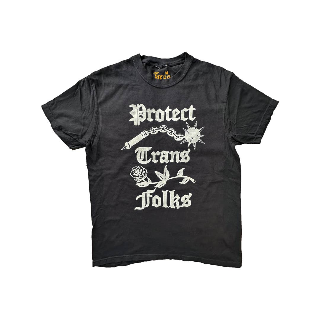 Transfigure Print Co. - Wholesale Screen Printed T-Shirt - Unisex - Protect Trans Folks Shirt (Flail)
