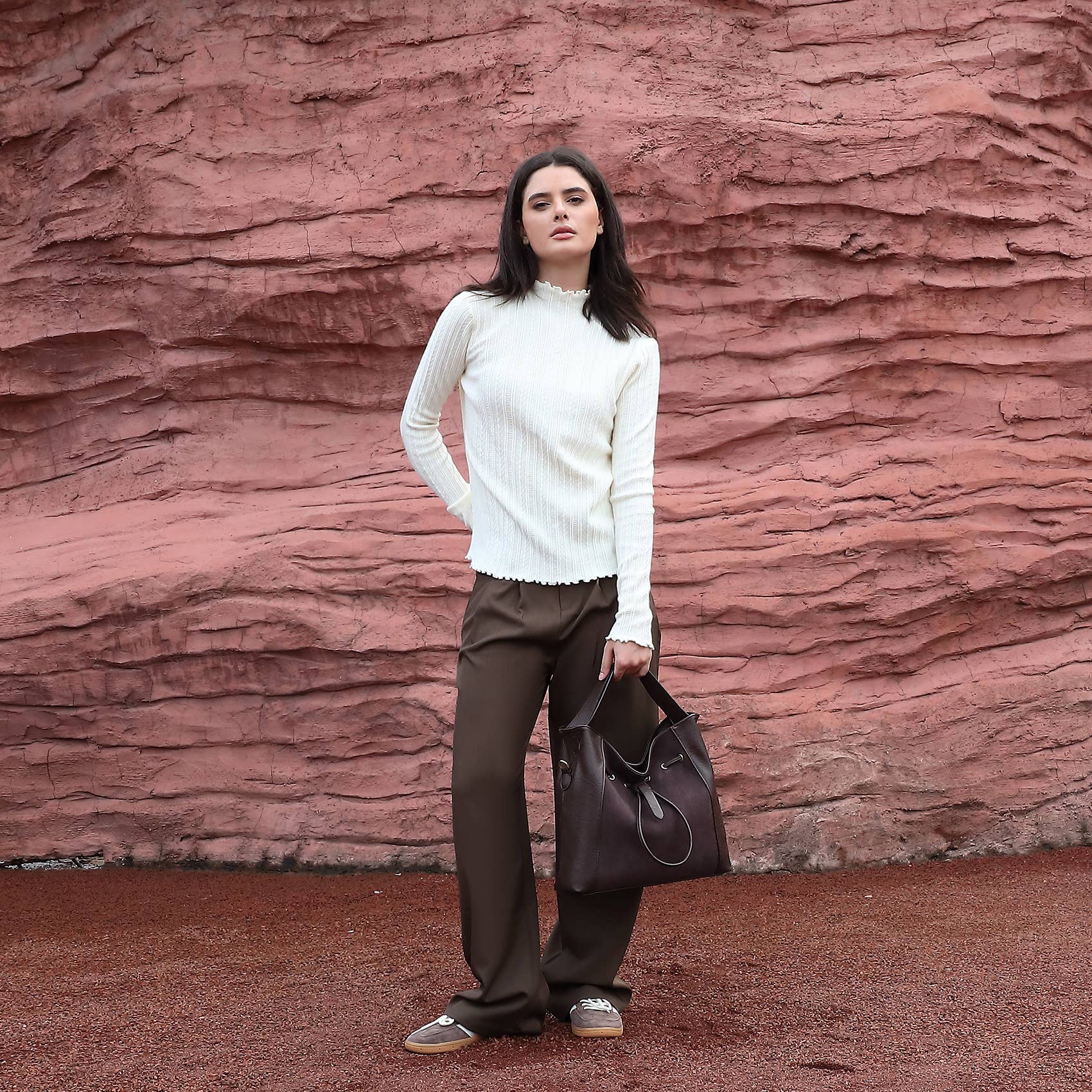 INES DELAURE - Vente Sac porté épaule – femme - Besace bimatière zippée3