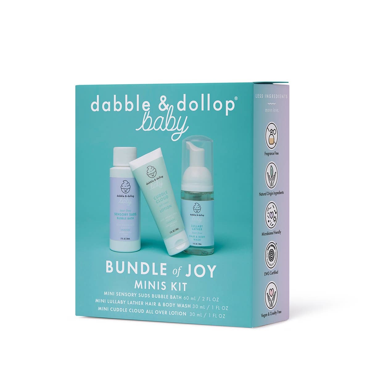 Dabble & Dollop® - Wholesale Bath & Body Set - Baby - Bundle of Joy Mini Kit - EWG & Fragrance Free2