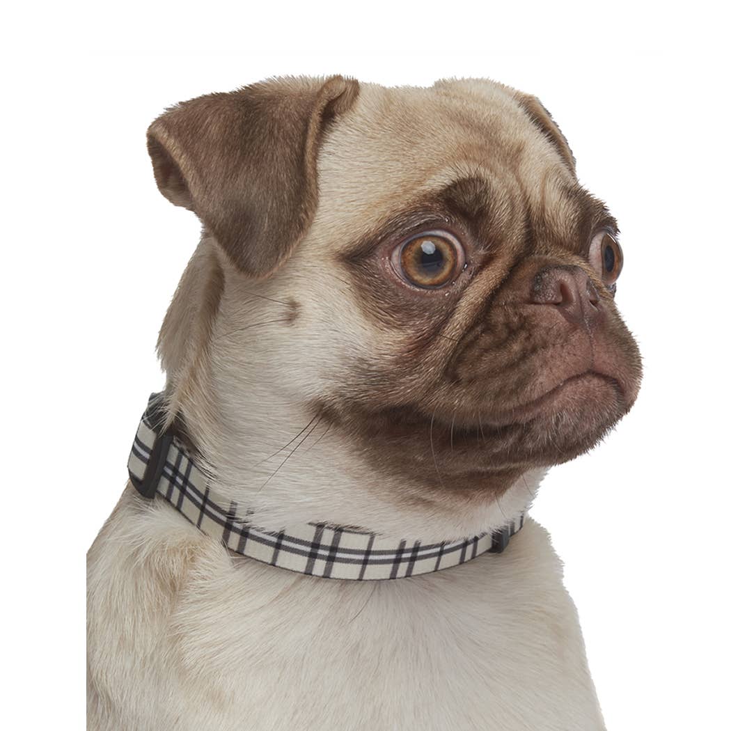 Parisian Pet® - Wholesale Pet Collar - Dog - Scottish Plaid Collar Khaki – Elegant Adjustable Collar3