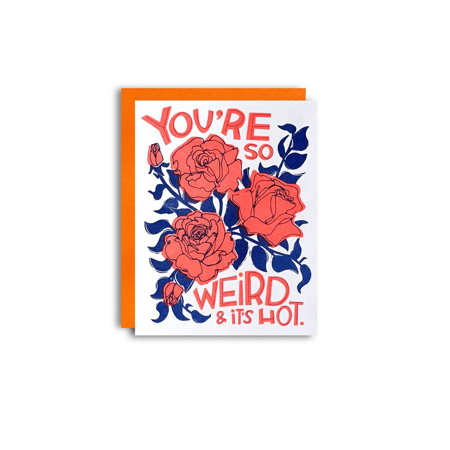 Pier Six Press - Wholesale Love Card - Weird Roses - Love Letterpress Greeting Card2