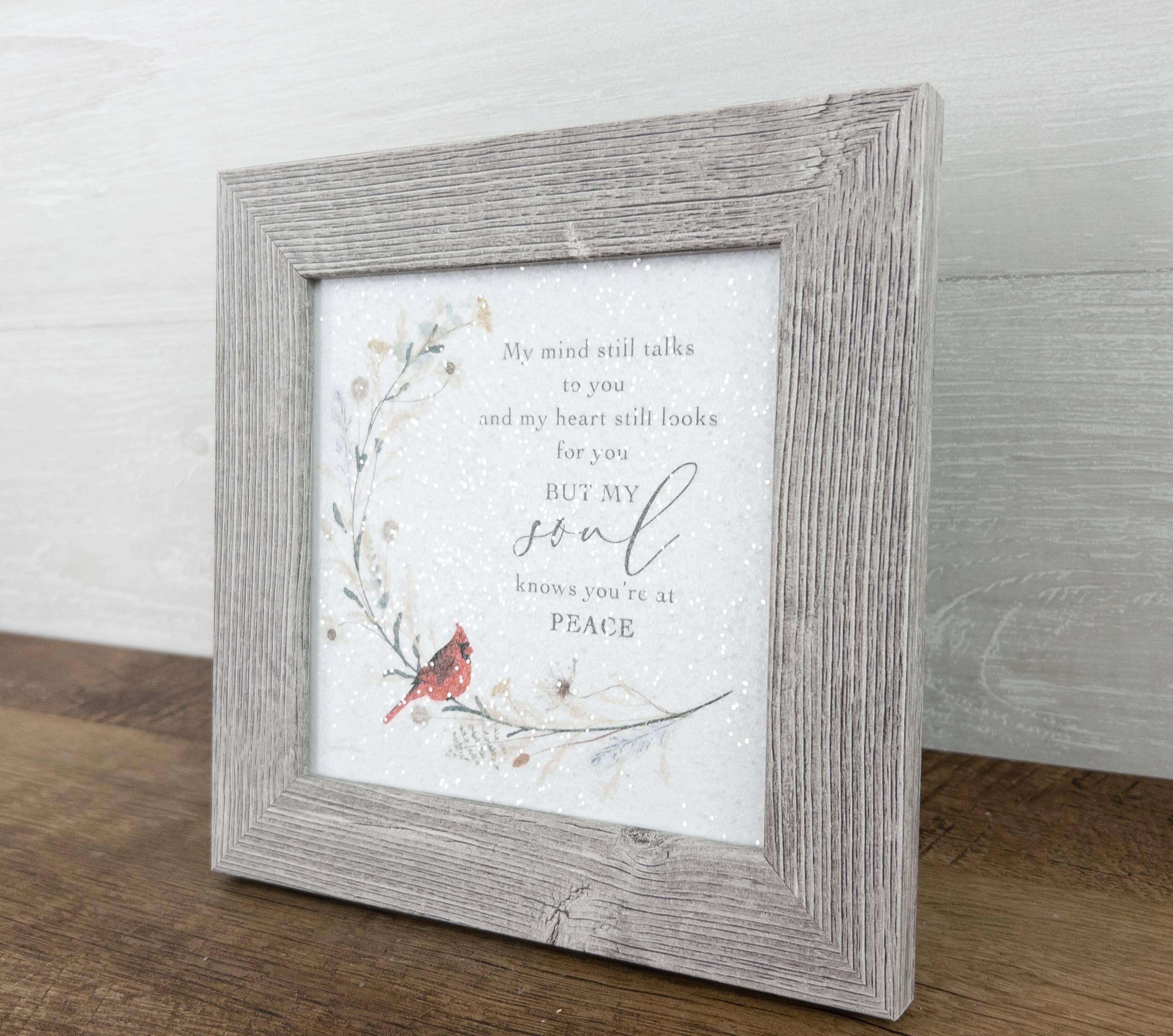 Summer Snow Art - Wholesale Sign - Cardinal Sympathy Art My Mind Still Looks For You Sign4