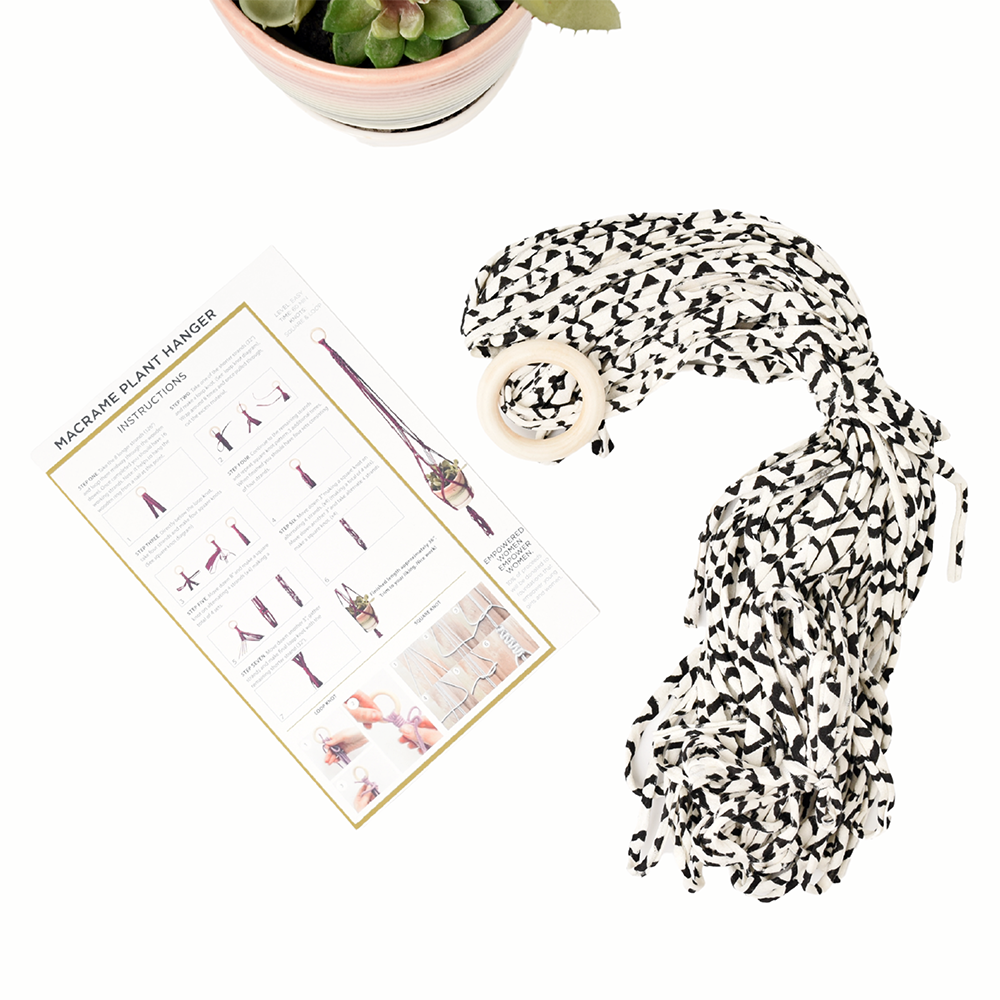 Shreds + rerope - Wholesale DIY Craft Kit - Eco DIY Macrame Plant Hanger Kit33