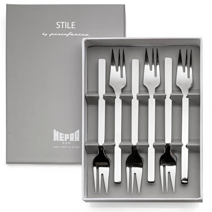 Mepra SPA - Wholesale Cutlery set - Gift Box 6 Cake Forks Stile0