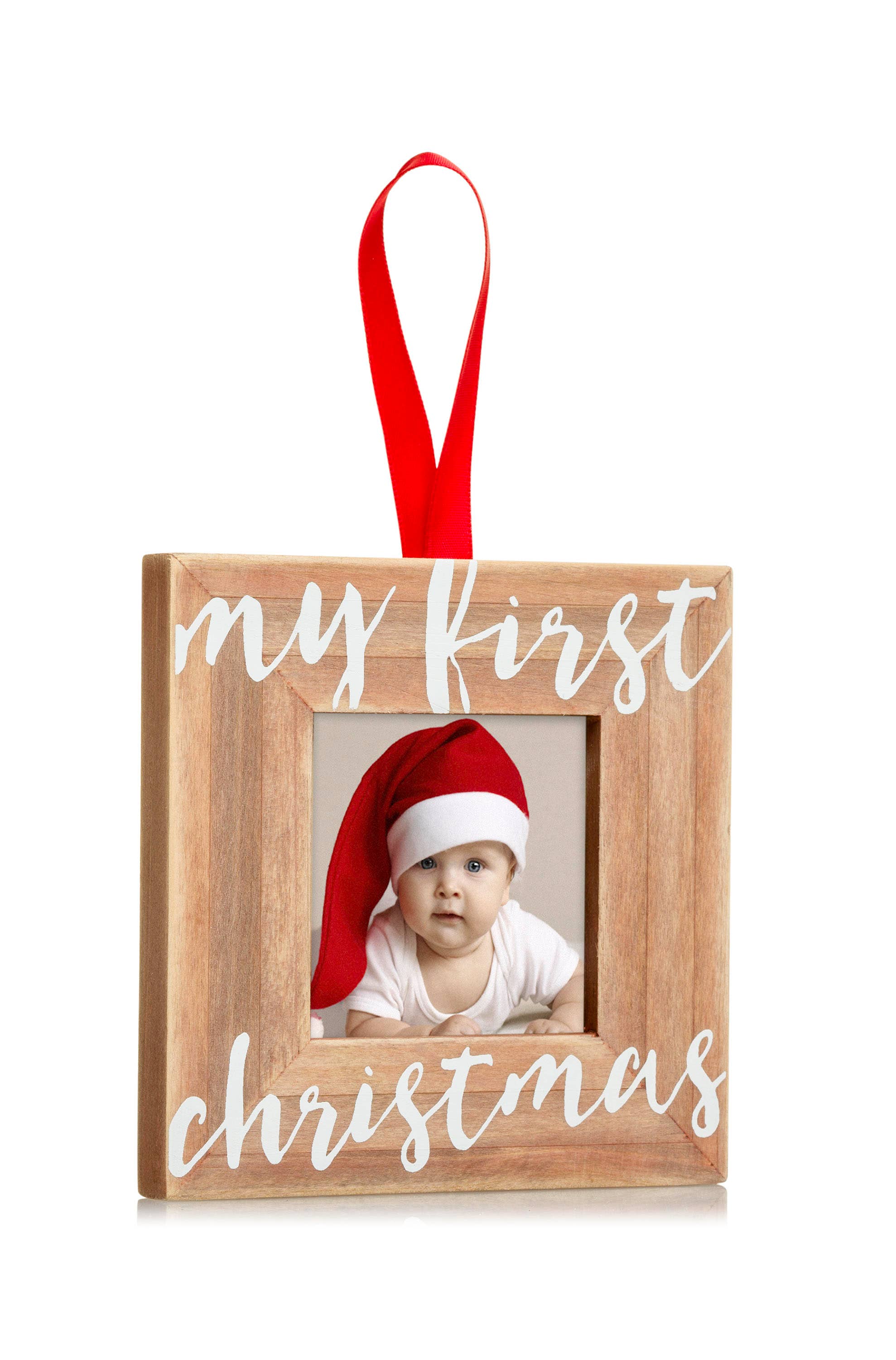 Pearhead - Wholesale Ornament - Kids & Baby - My First Christmas Holiday Wooden Picture Frame Ornament1