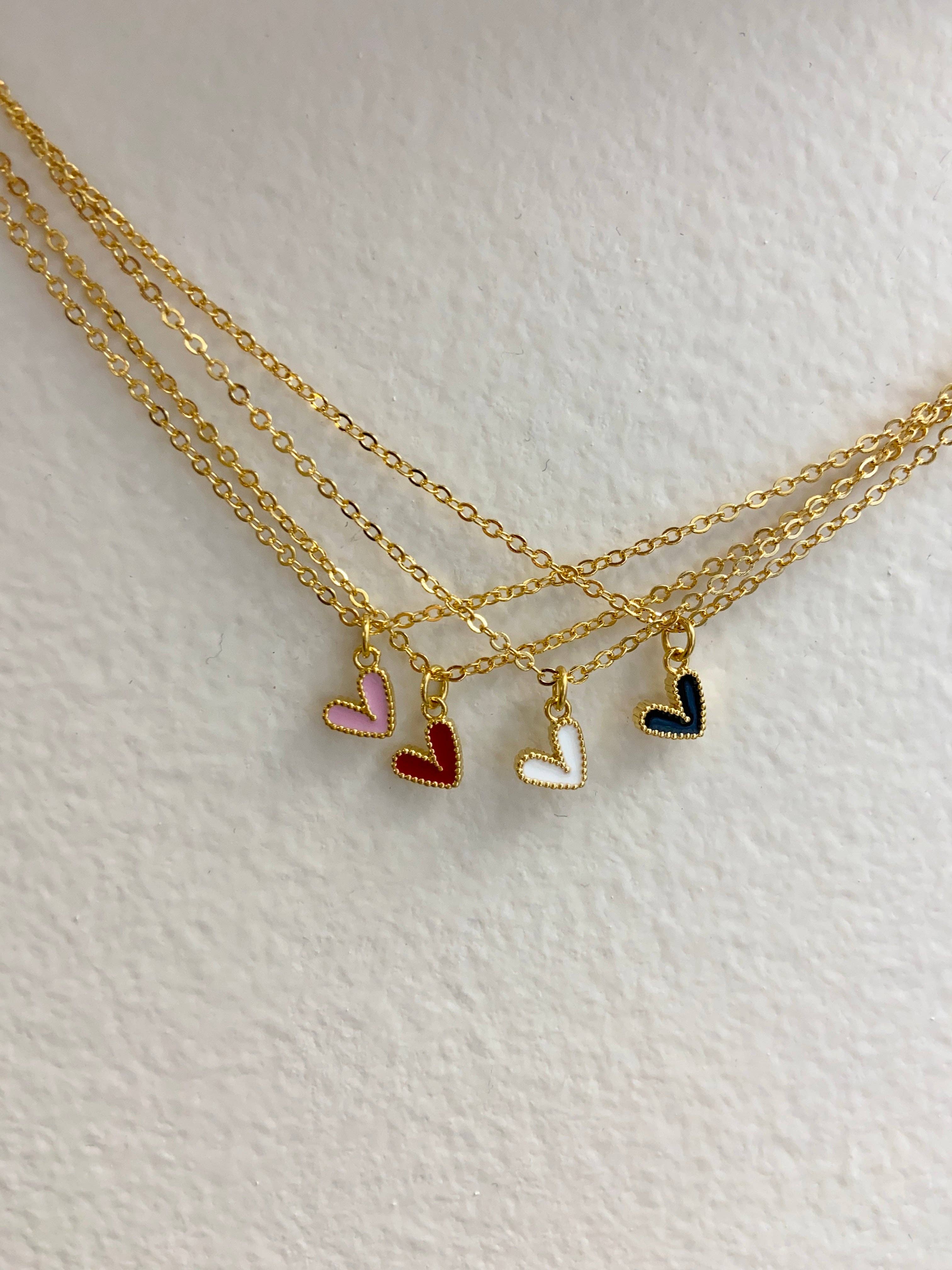 A.B. Paris - Vendita all'ingrosso Collana con ciondolo/pendaglio - Collana mini cuore in ottone placcato oro 24k7