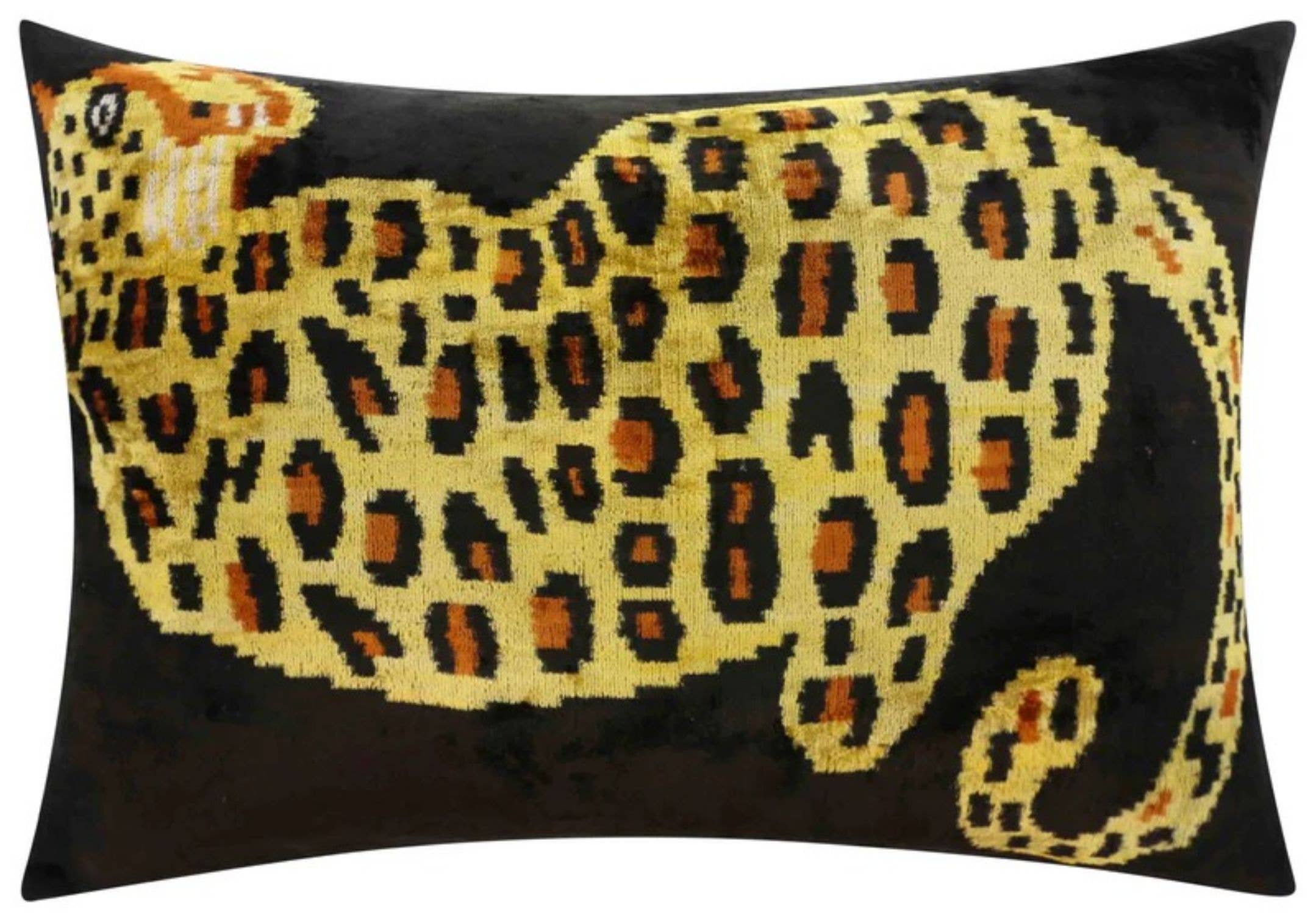 Canvello – Almofada decorativa/de sofá por atacado – Almofada Lombar de Veludo Feita à Mão 16x24 Estampa de Leopardo1