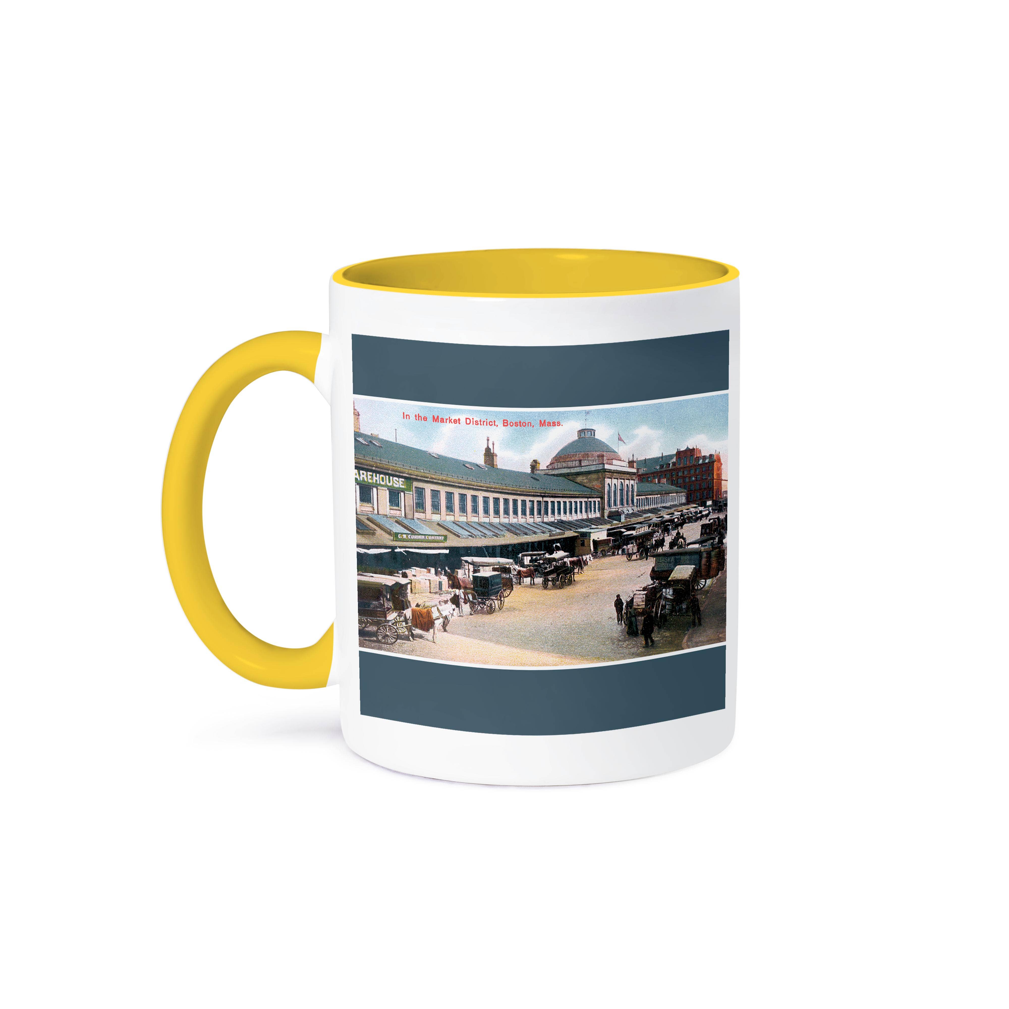 3dRose - Wholesale Coffee Mug - 3dRose, In the Market District, Boston Mass Carriages with Horses, Mug0