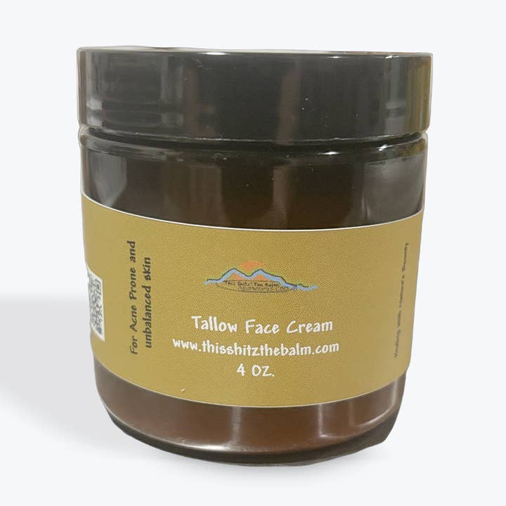 Crème Visage Anti-âge au Suif de Bœuf 100% Pur Nourri à l'Herbe pour la vente par "This Shitz" The Balm!"