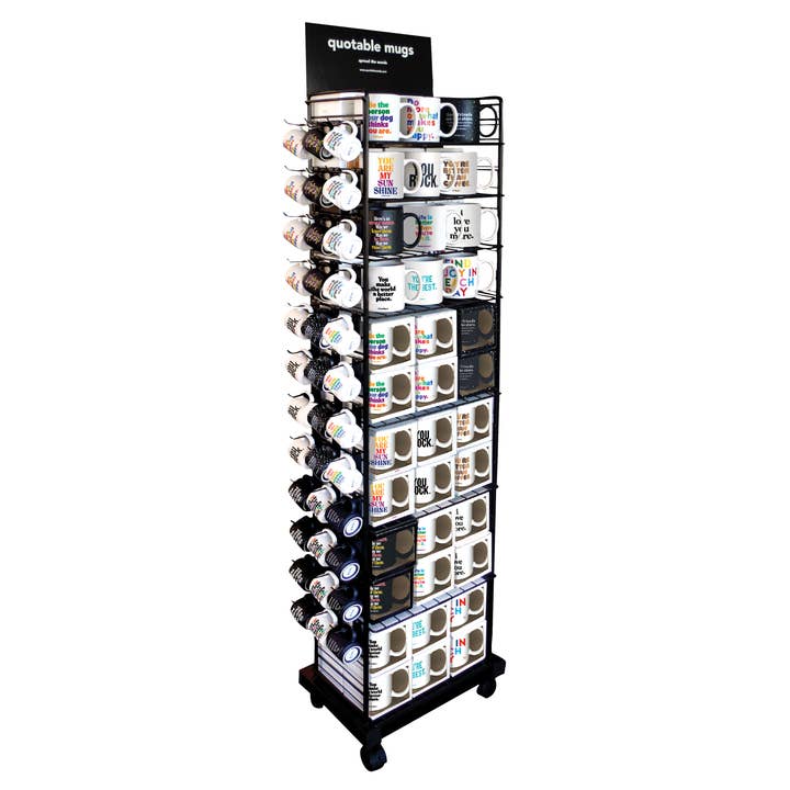 Displays - RMUG - Mugs and Mini Mugs Floor Display for wholesale by Quotable
