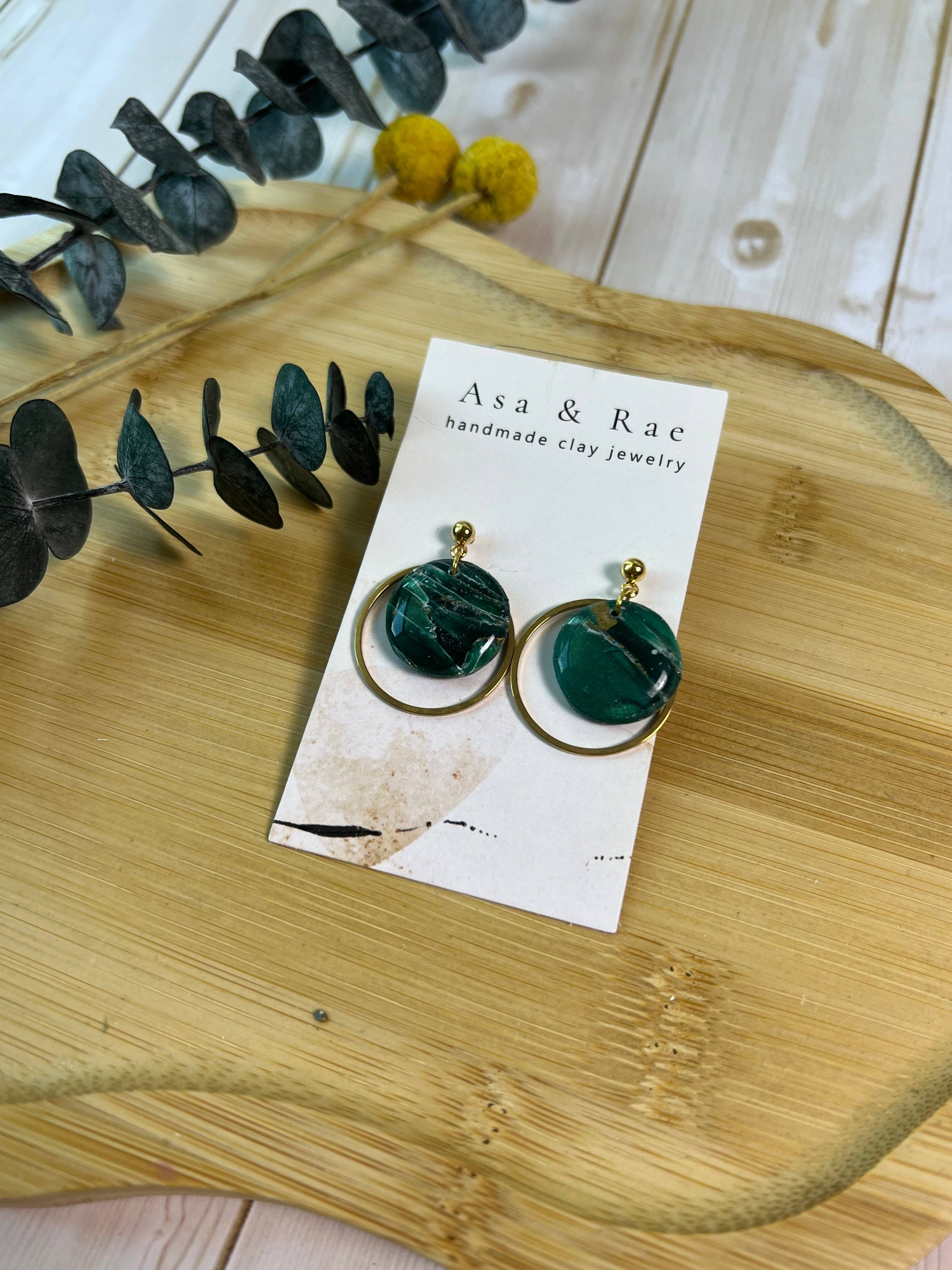 Asa&Rae - Wholesale Dangle Earrings - Gold Ring Circle Dangle11