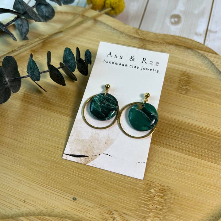 Asa&Rae - Wholesale Dangle Earrings - Gold Ring Circle Dangle11