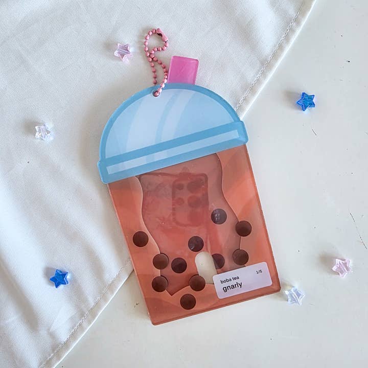 Boba Tea Acrylic Card Holder for wholesale by Zellie's Koi Pond