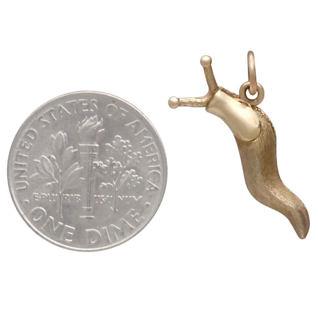 Plazko - Wholesale Individual Charm/Pendant - Bronze Banana Slug Charm 12x23mm - 1Pc2