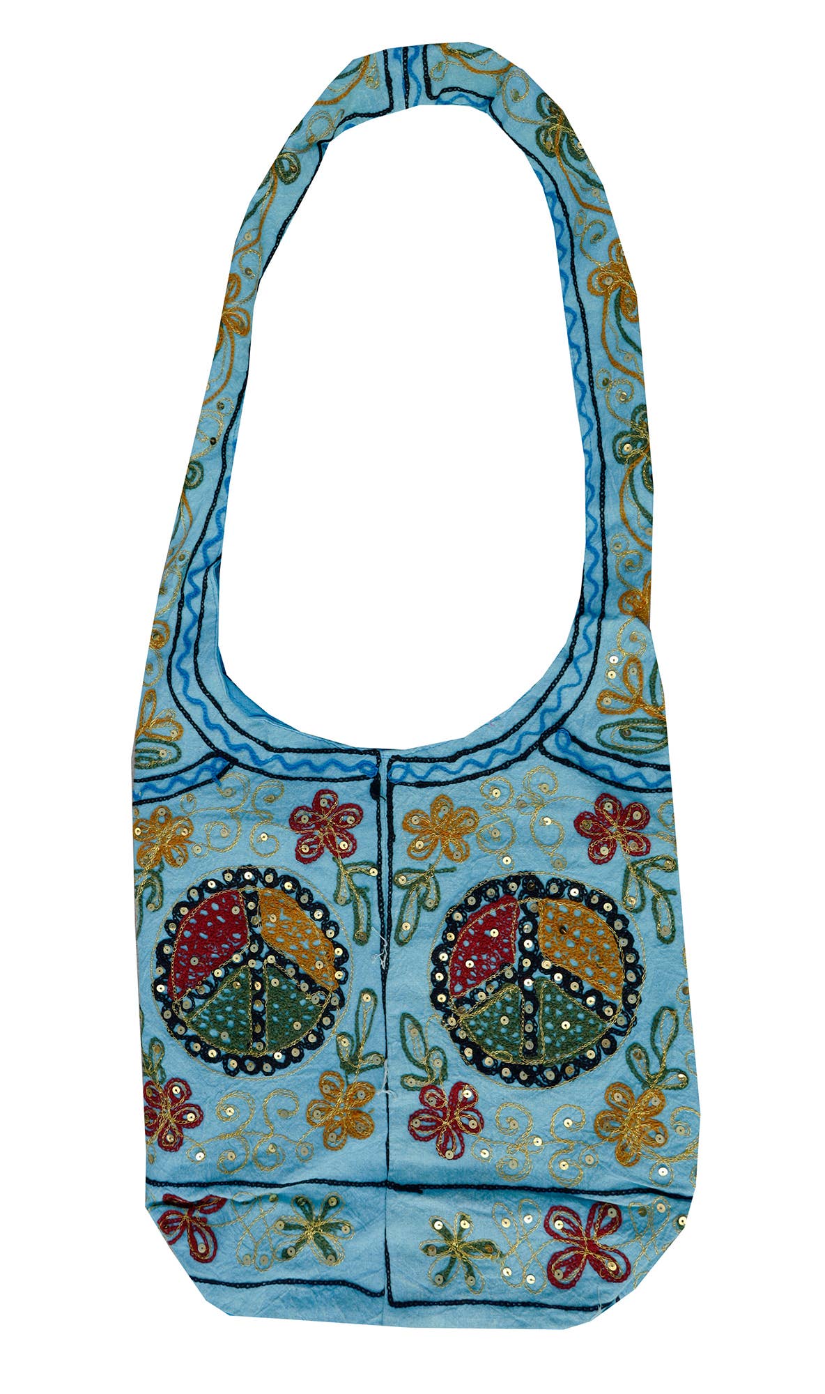Lungta Imports - Wholesale Crossbody Bag - Women's - Peace Patch Bohemian Hippie Sling Crossbody Bag2