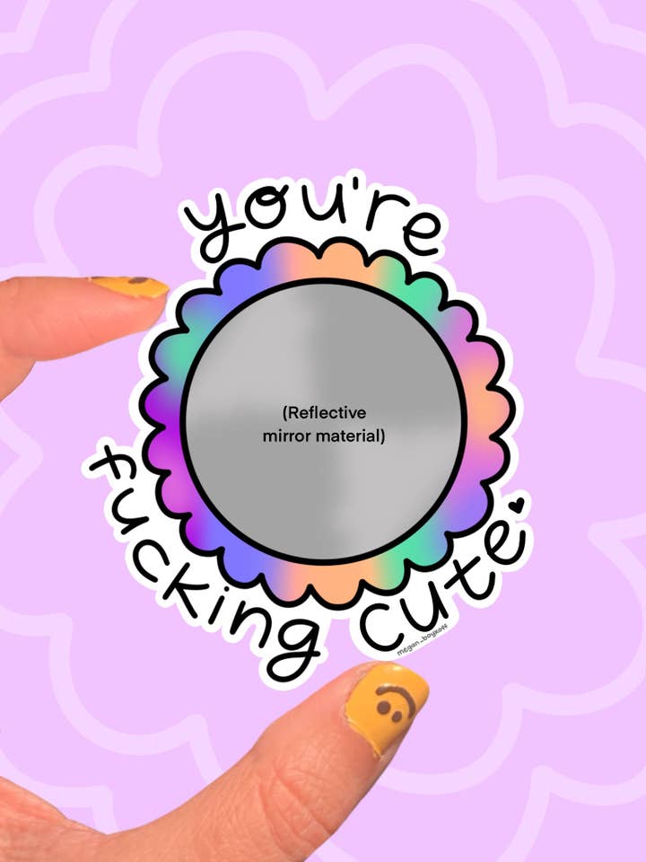 You're Fucking Cute Sticker for wholesale by Megan Boykoff Art