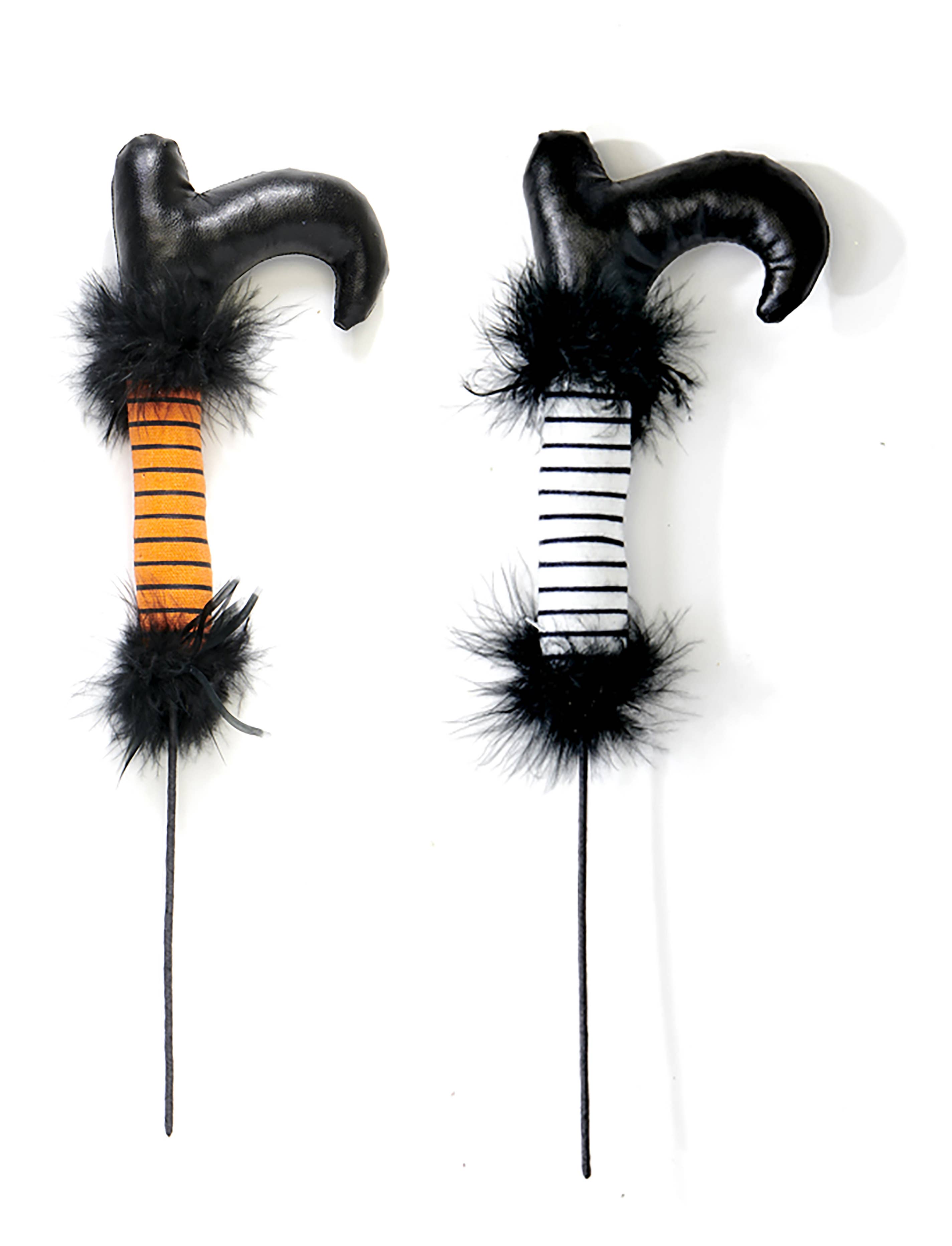 WORTH IMPORTS - Vente Figurine décorative - Jambe de sorcière d'Halloween de 7" sur une tige florale de 5,5"